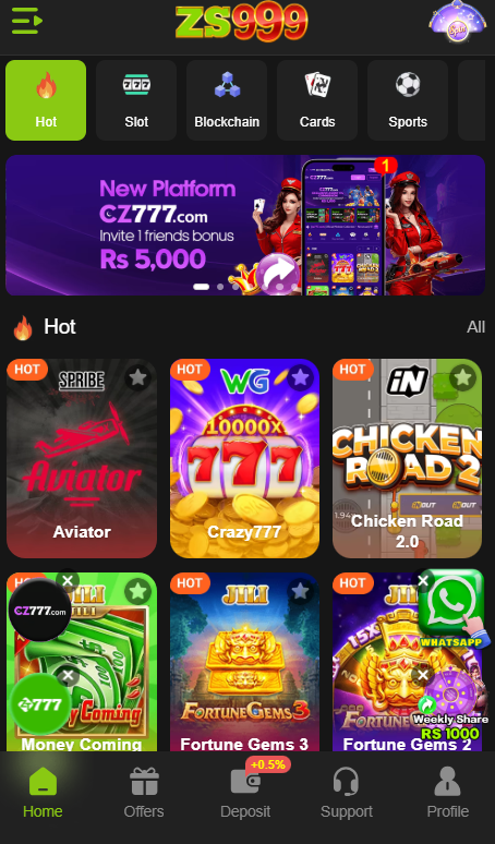 ZS999 Game Dashboard