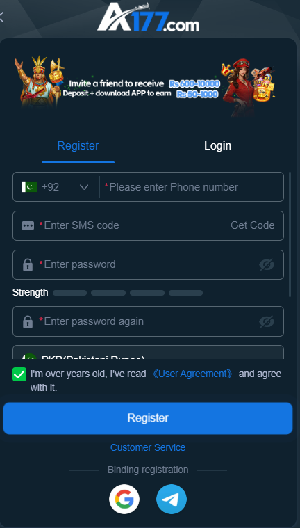 A177 Register and download