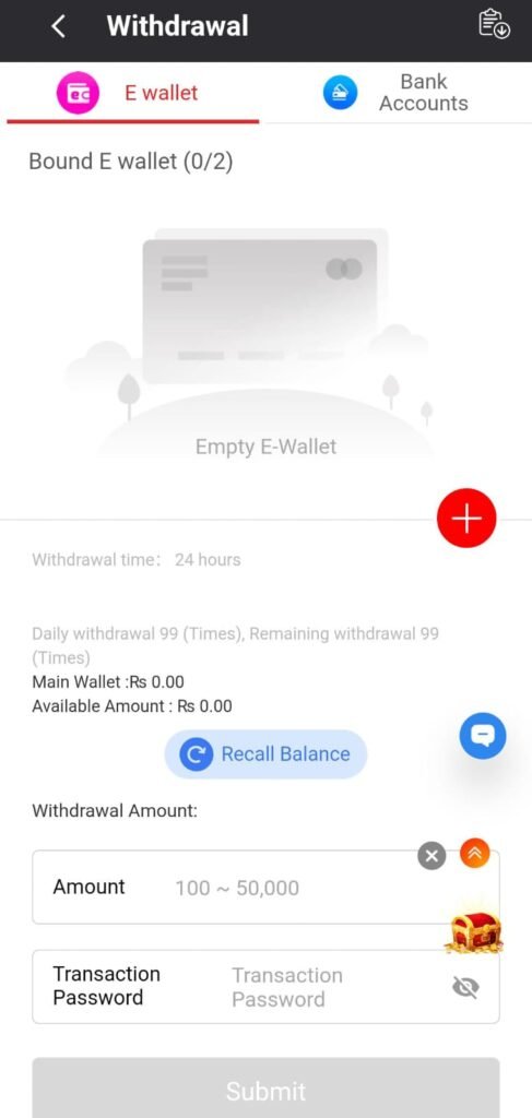 CCN9 Game withdrawal methods